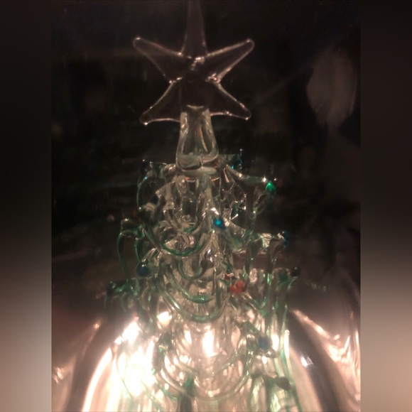 Beautiful Vintage Spun Glass Spinning Christmas Tree Under Dome Wind Up Musical - Picture 7 of 11